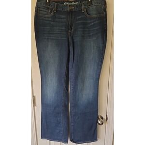 Eddie Bauer Jeans Womens 14 Slightly Curvy Bootcut Stretch Comfort 34x30